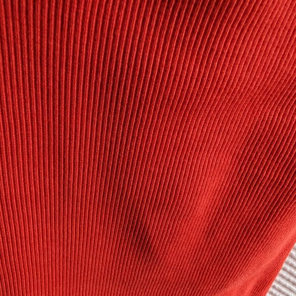 Anthropologie Maeve The Rafaela Ribbed Bow Tie Shoulder Tank Top Orange XS Small - Picture 6 of 11